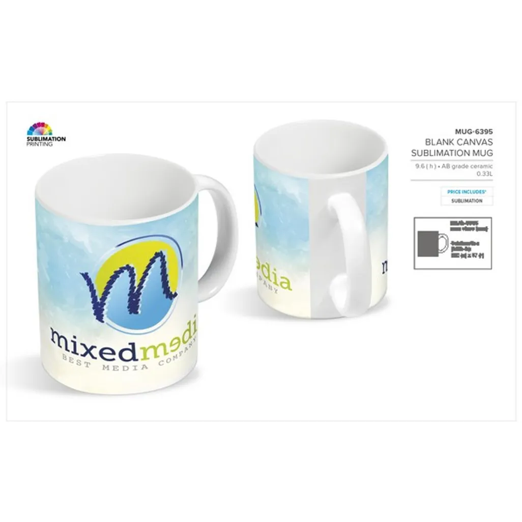 Blank Canvas Sublimation Mug Creative Brands