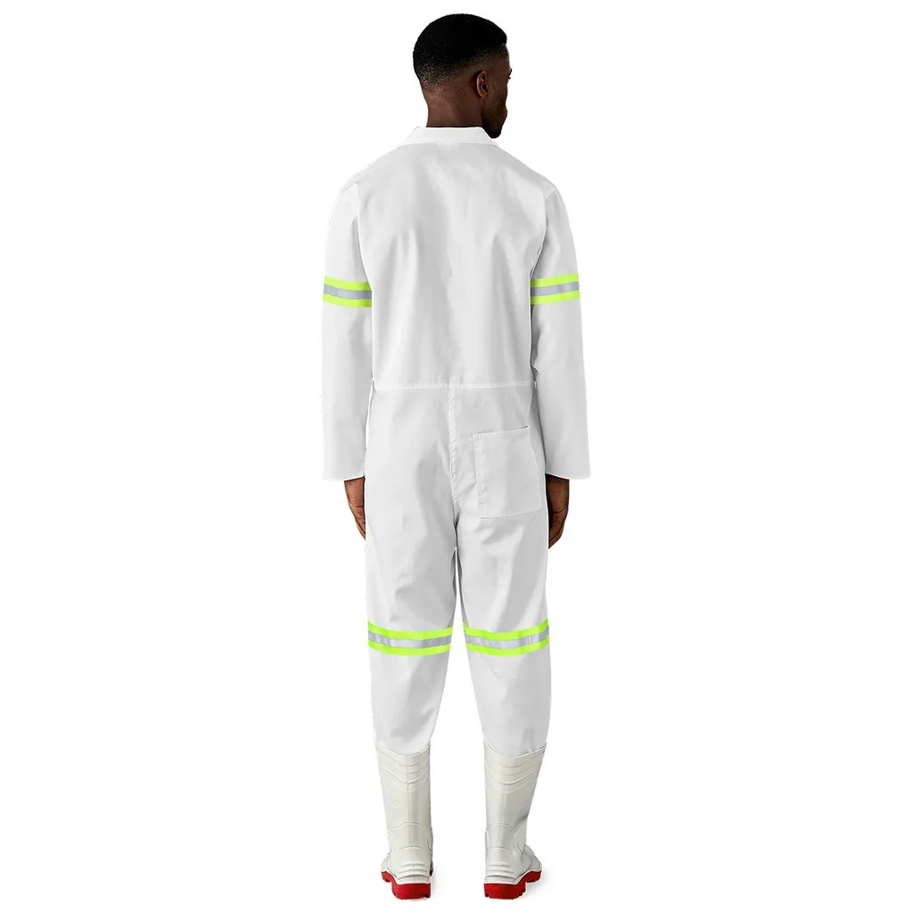 Safety Polycotton Boiler Suit Arm Leg YW Tape
