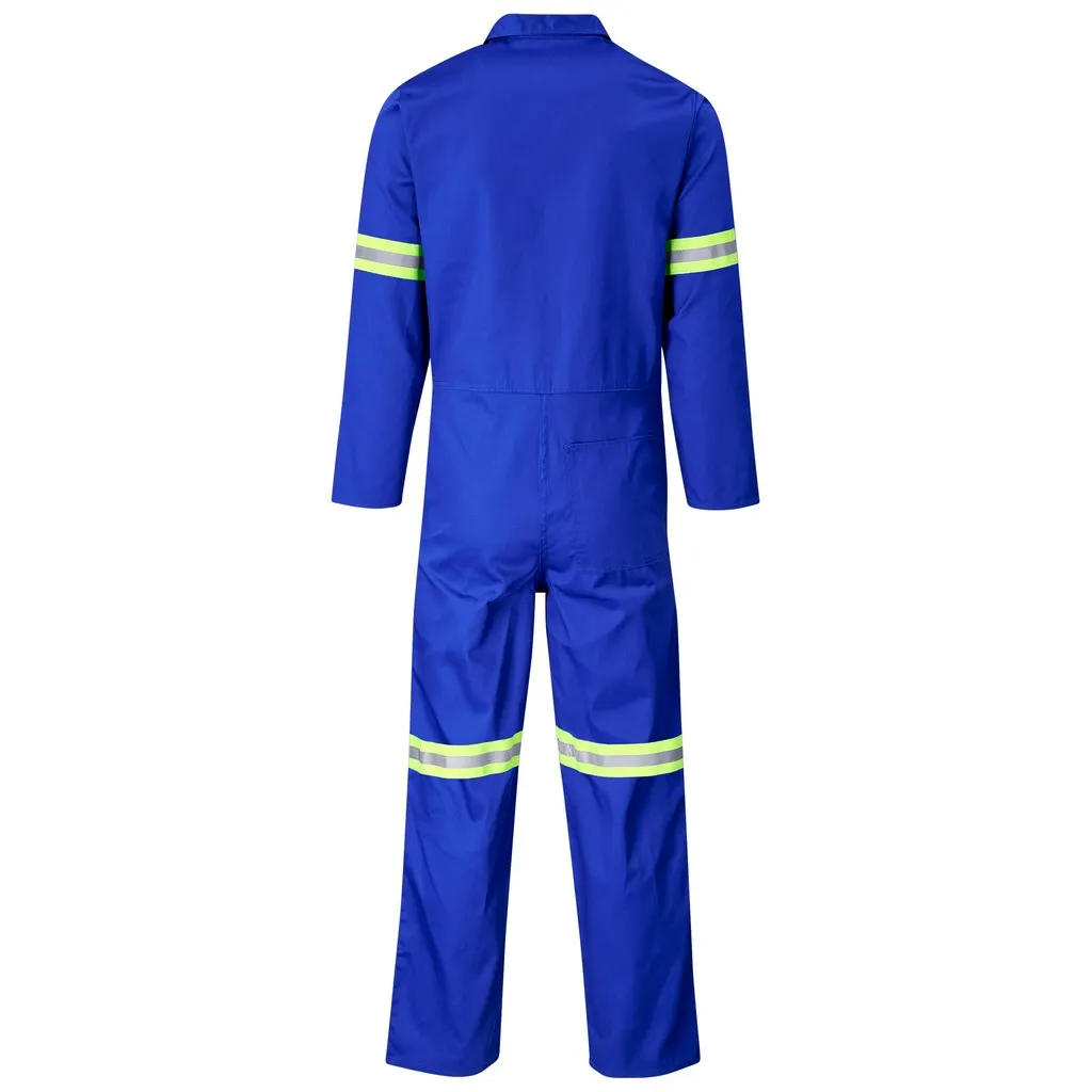 Safety Polycotton Boiler Suit Arm Leg YW Tape