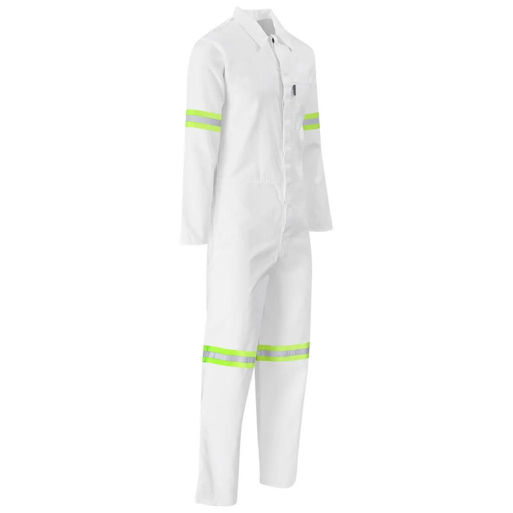 Safety Polycotton Boiler Suit Arm Leg YW Tape