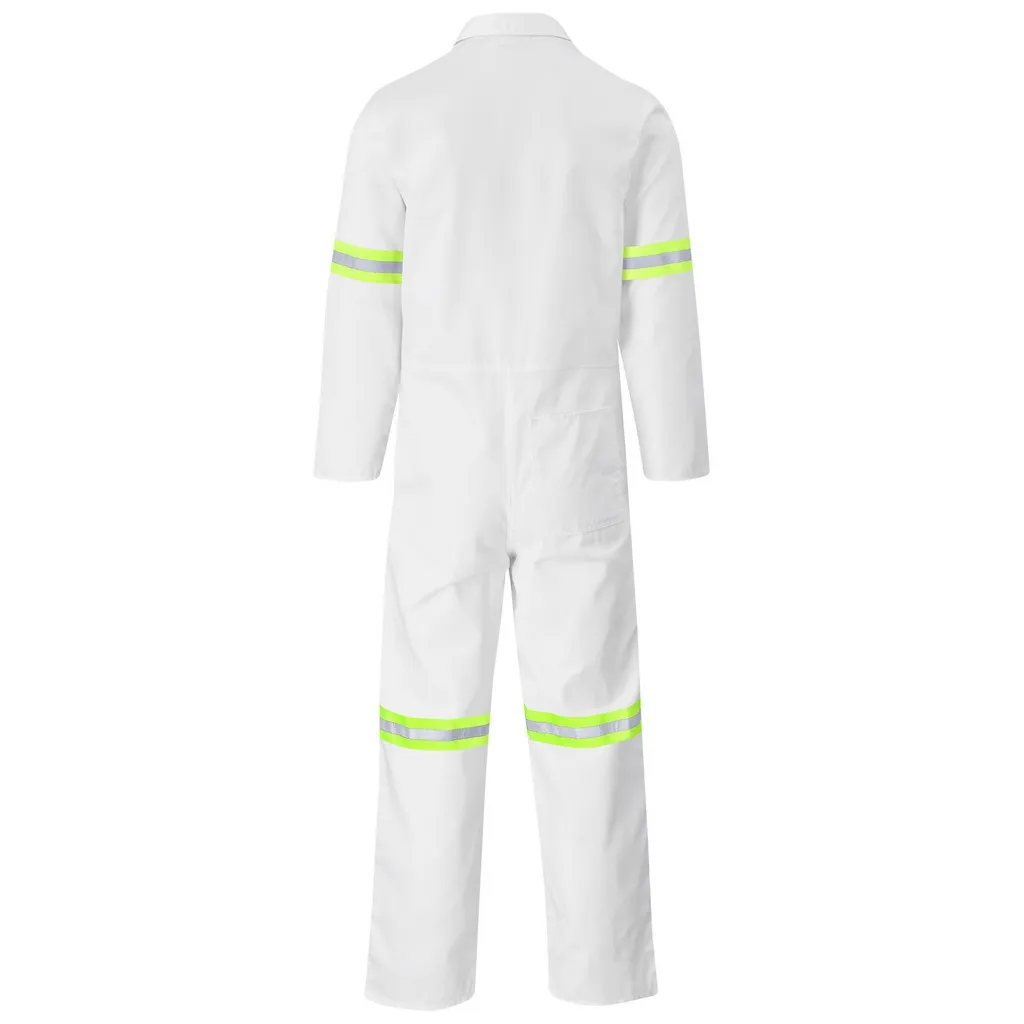 Safety Polycotton Boiler Suit Arm Leg YW Tape