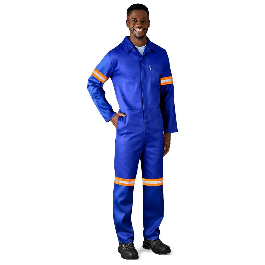 Safety Polycotton Boiler Suit Arm Leg OR Tape