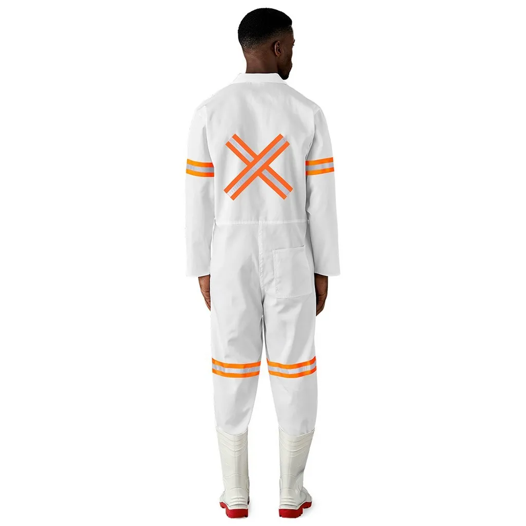 Safety Poycotton Boiler Suit Arms Leg Back OR Tape