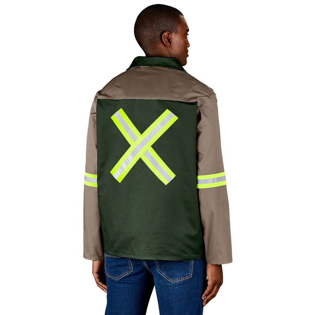 Site Two Tone Jacket Yellow Reflective With Back
