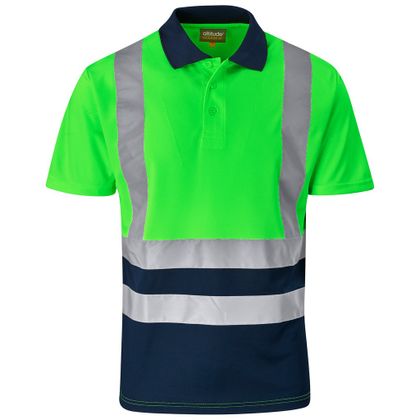 Surveyor Two Tone Hi Viz Reflective Golf Shirt