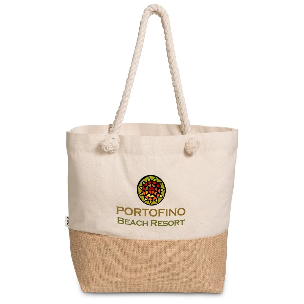 Okiyo Suna Jute And Beach Bag