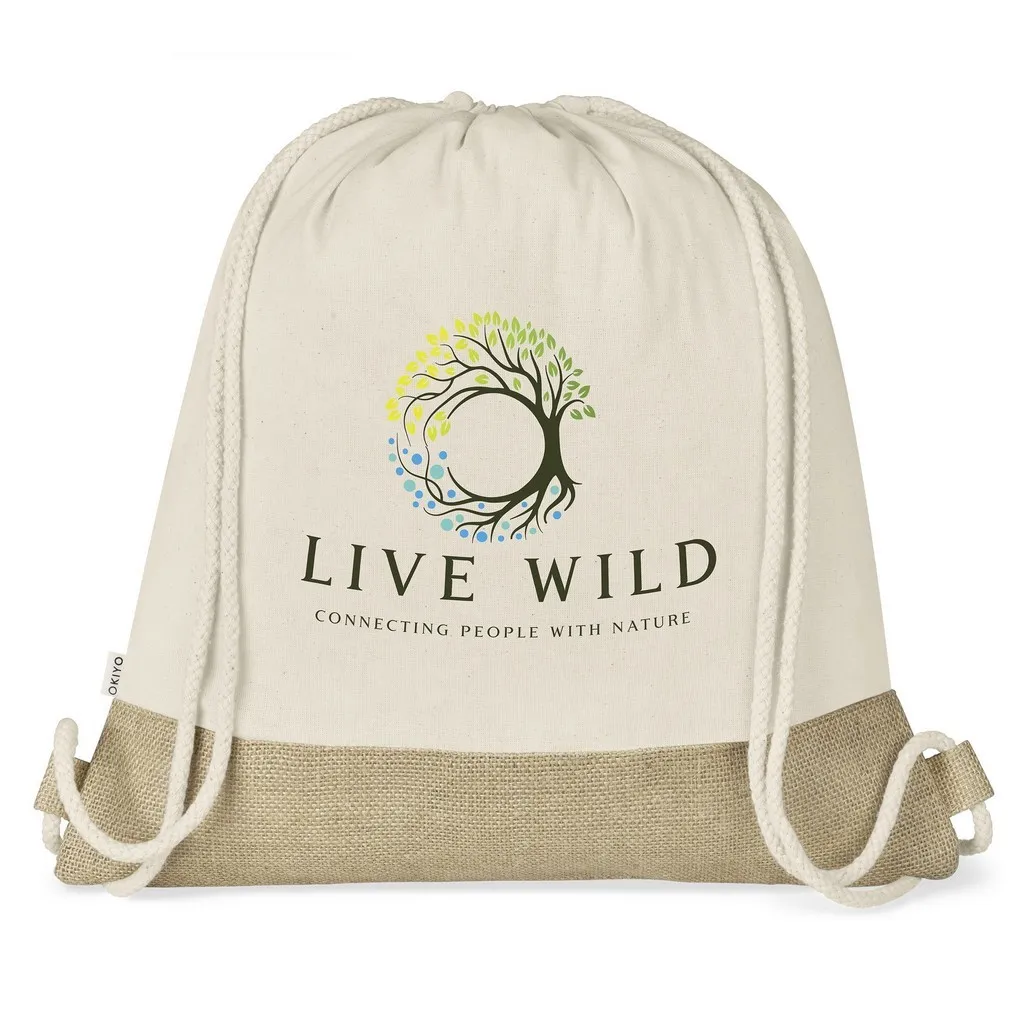 Okiyo Bijin Jute And Drawstring Bag