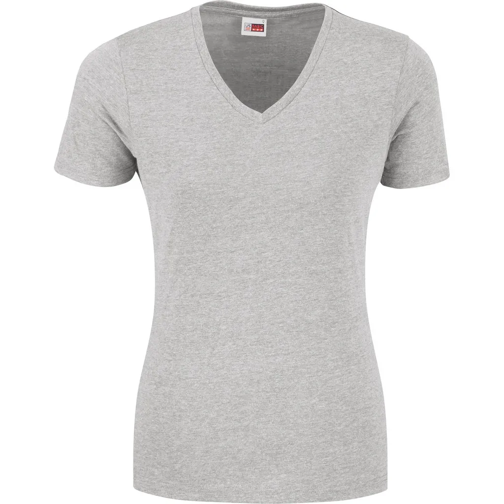 Ladies Michigan Melange V Neck T Shirt