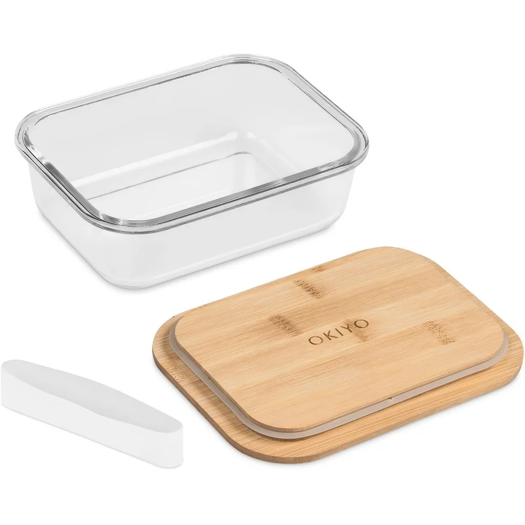 Okiyo Moshi Glass And Bamboo Lunch Box