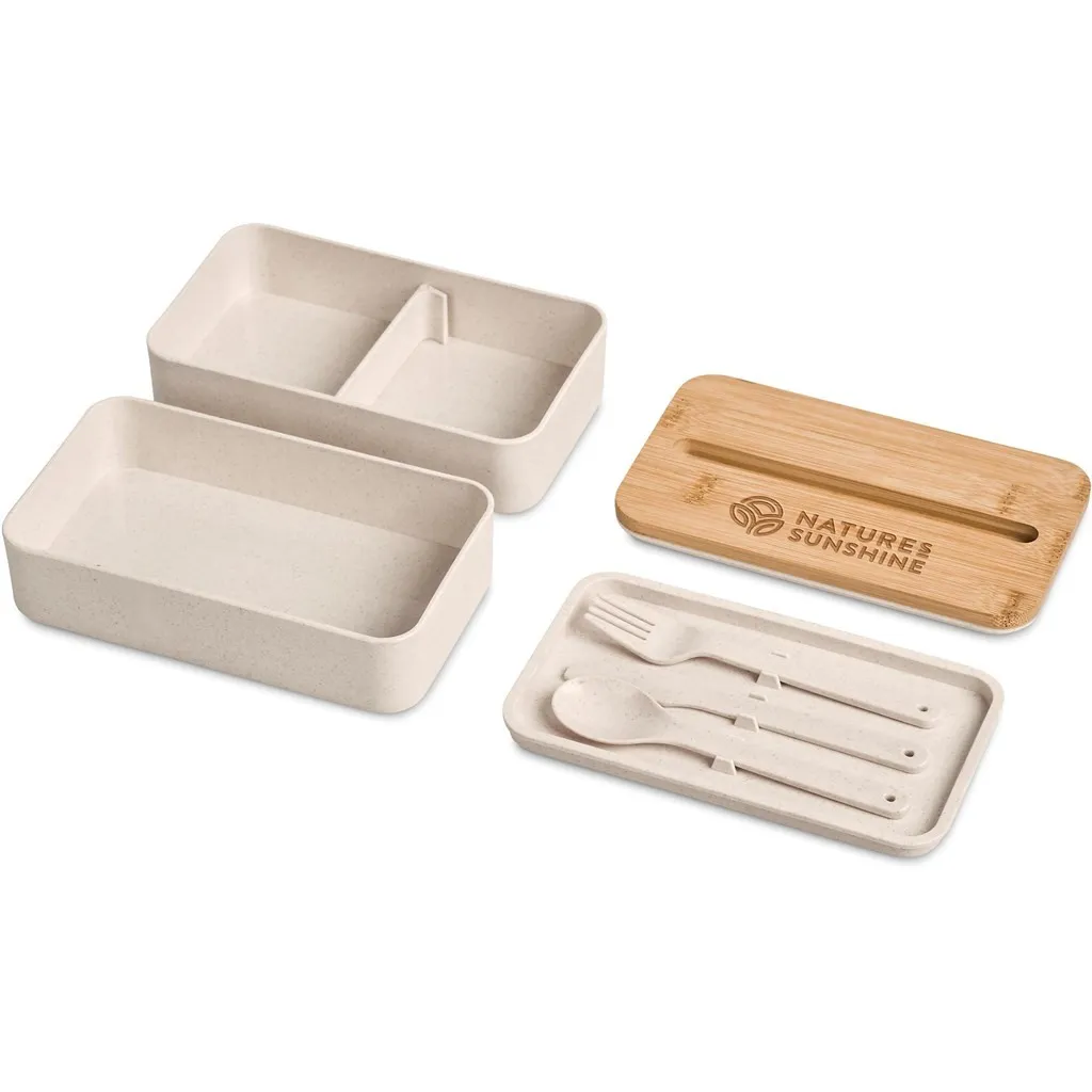 Okiyo Dura Wheat Straw Lunch Box And Phone Stand