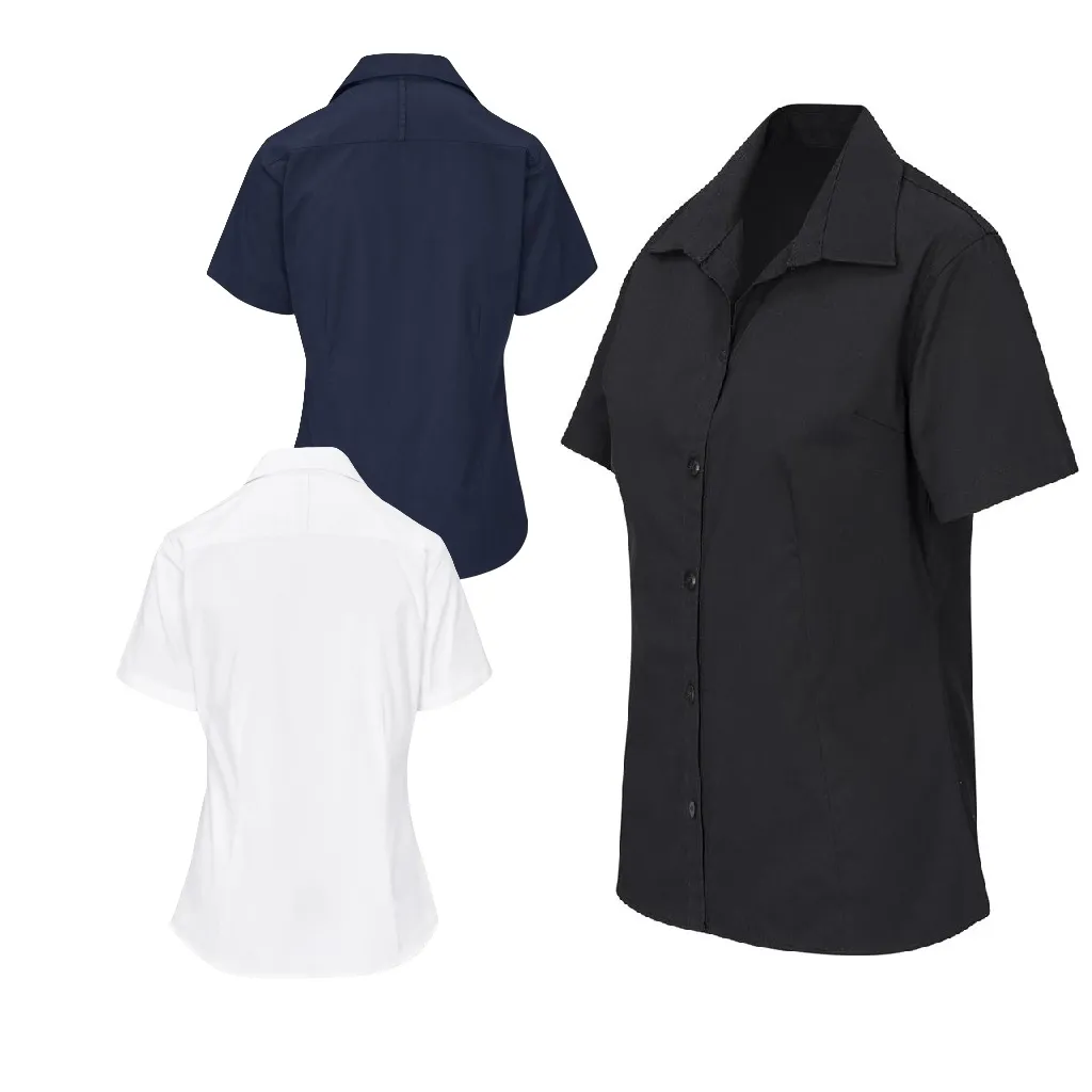 Ladies Short Sleeve Cotton Twill Moderna Shirt