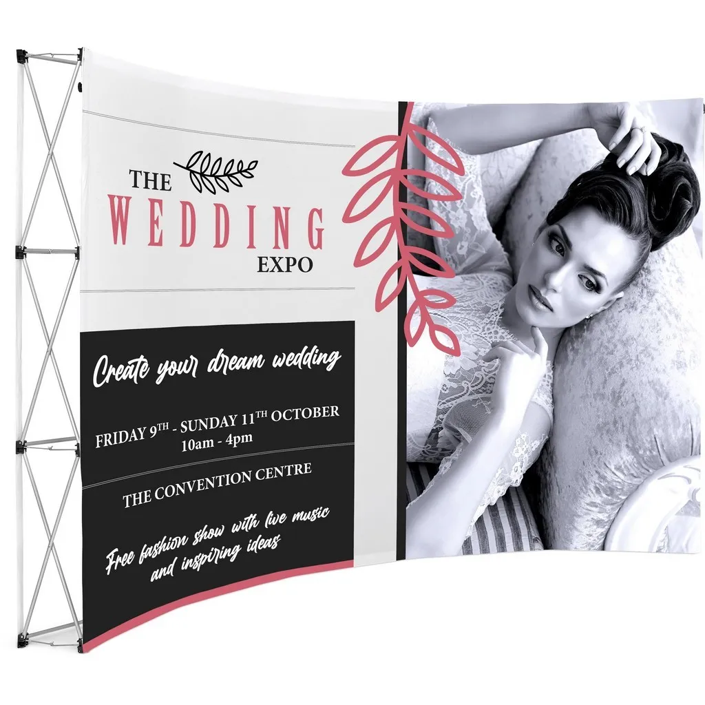 Legend Curved Banner Wall 3.5 X 2.25m