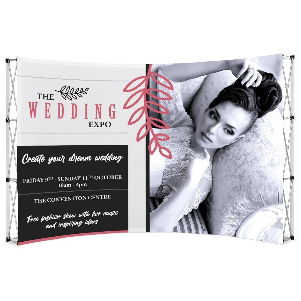 Legend Curved Banner Wall 3.5 X 2.25m