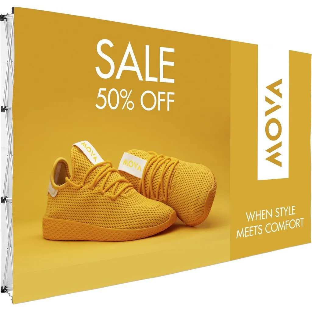 Double Sided Straight Banner Wall 3.7 X 2.25m