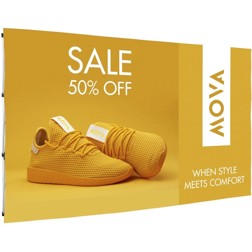 Double Sided Straight Banner Wall 3.7 X 2.25m