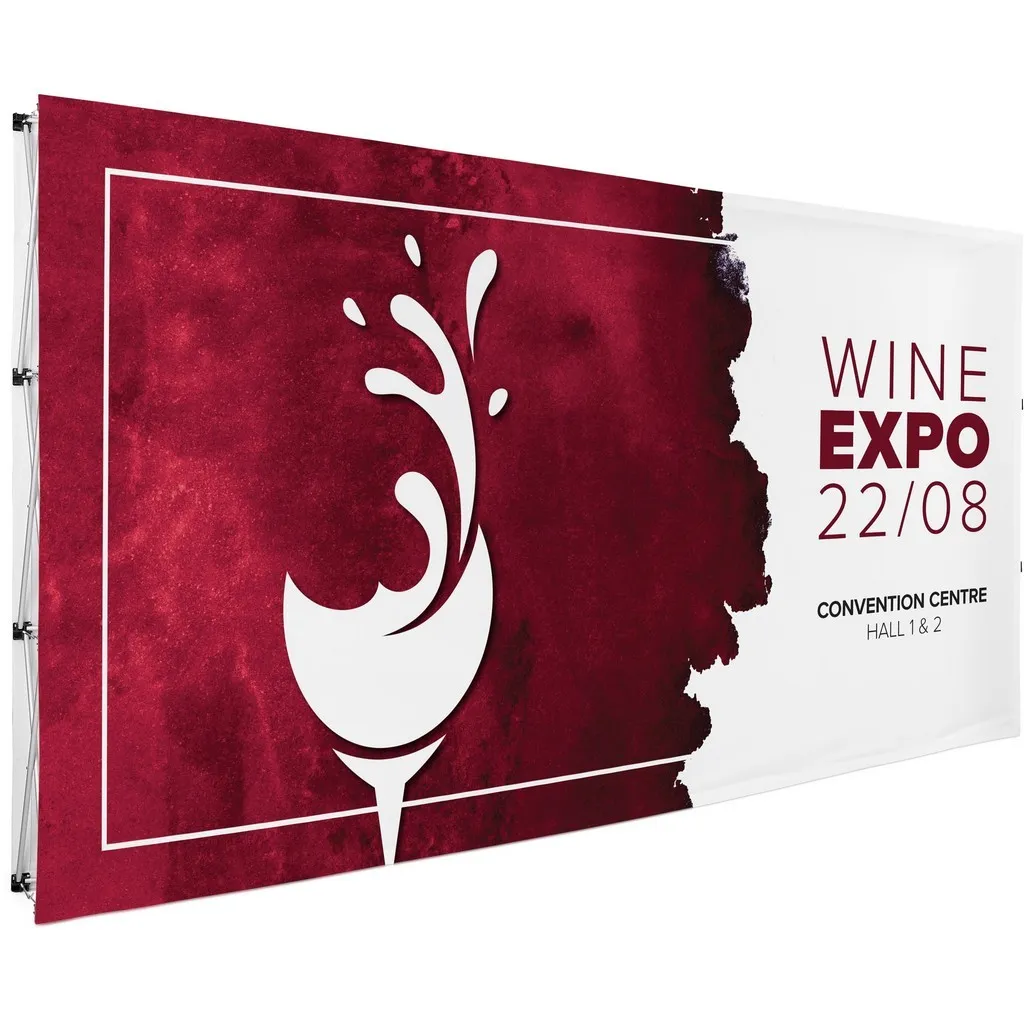 Double Sided Straight Banner Wall 4.45 X 2.25m