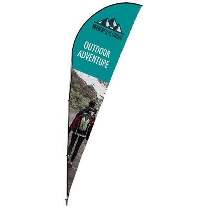 4m Sharkfin Double Sided Flying Banner