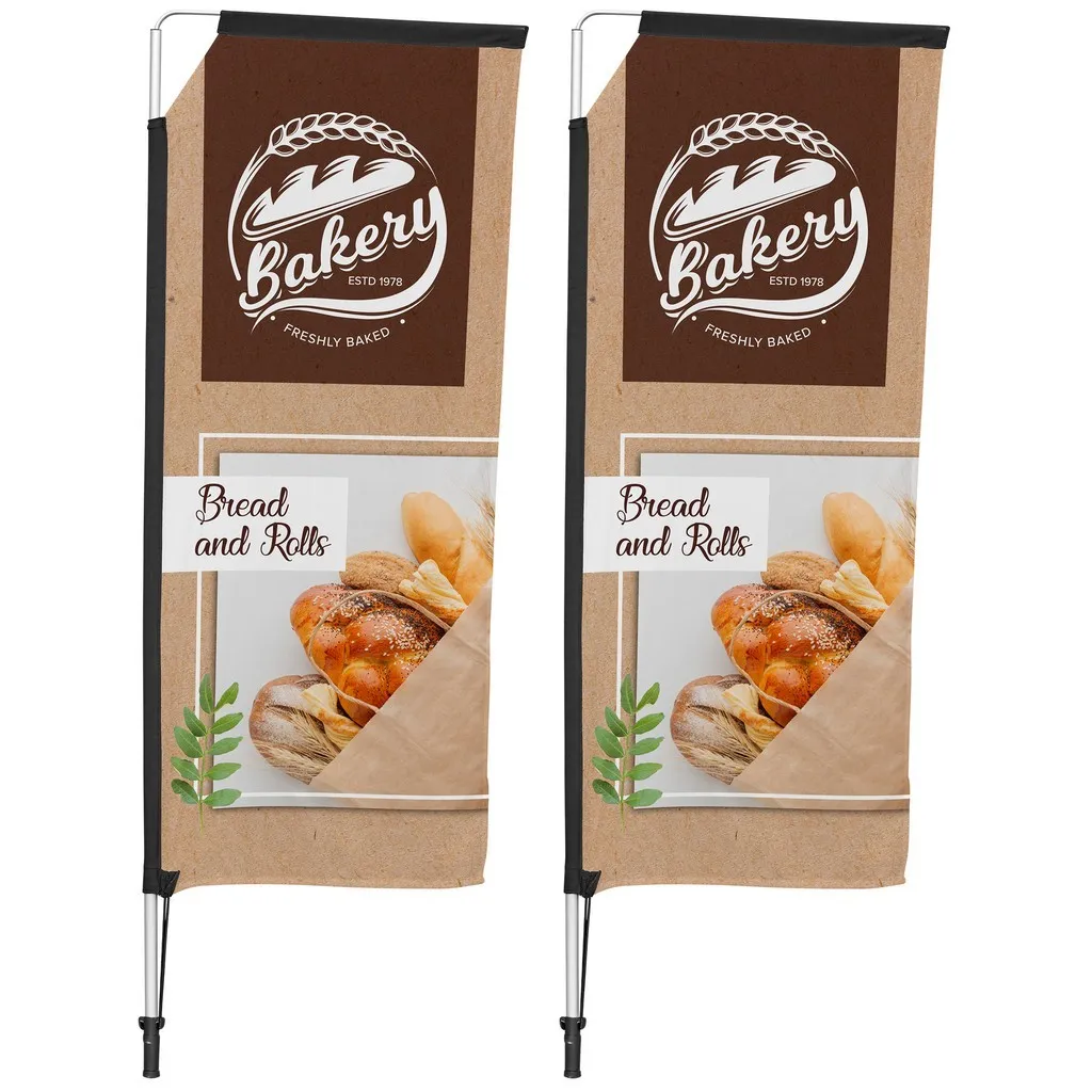 2m Telescopic Single Sided Flying Banner