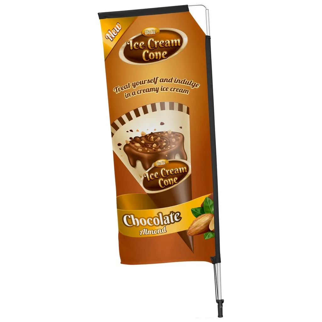 2m Telescopic Double Sided Flying Banner