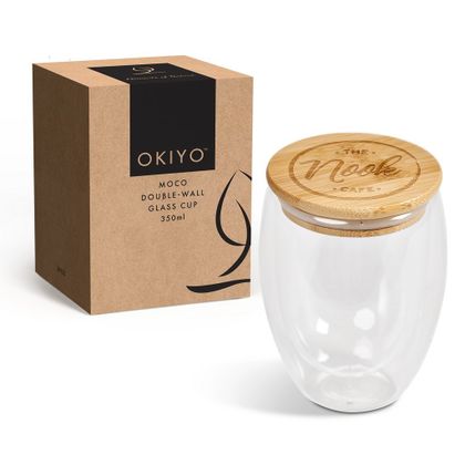 Okiyo Moco Double Wall 350ml Glass Cup