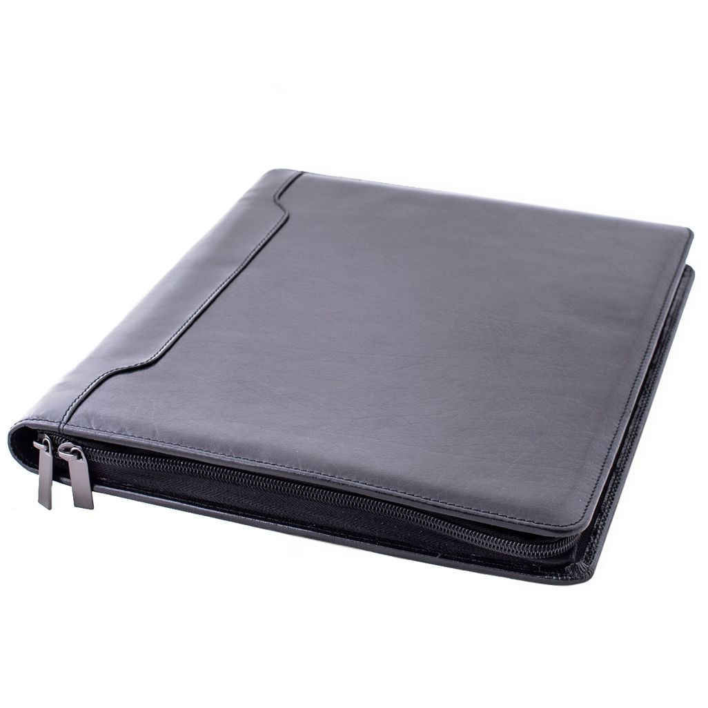 A4 Adpel Italian Leather Zip Folder