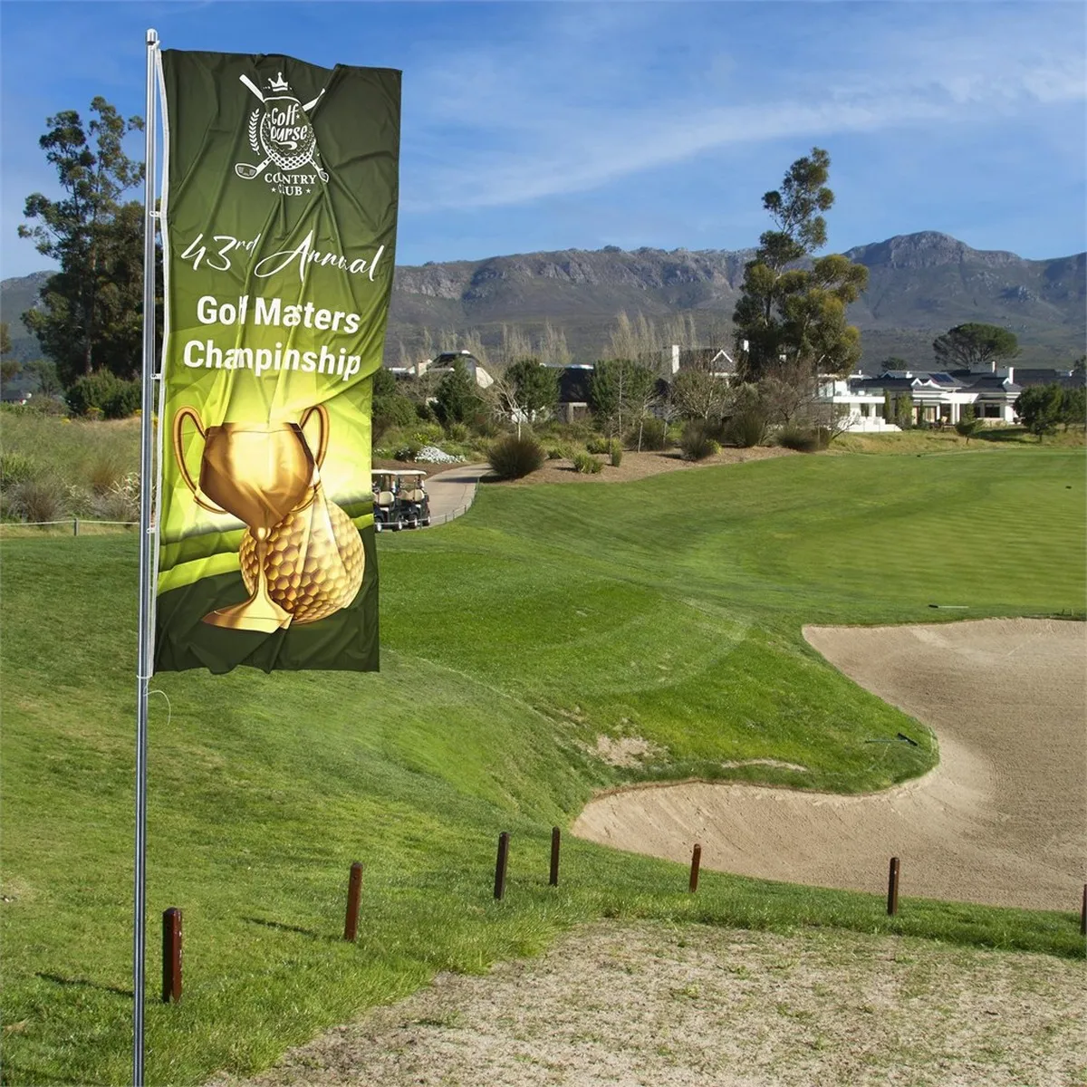 Champion Corporate Portrait Pole Flag 1300mm X 600