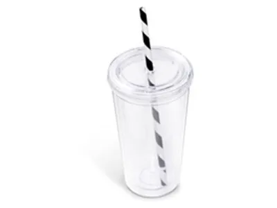 Malibu Plastic Tumbler And Straw 470ml