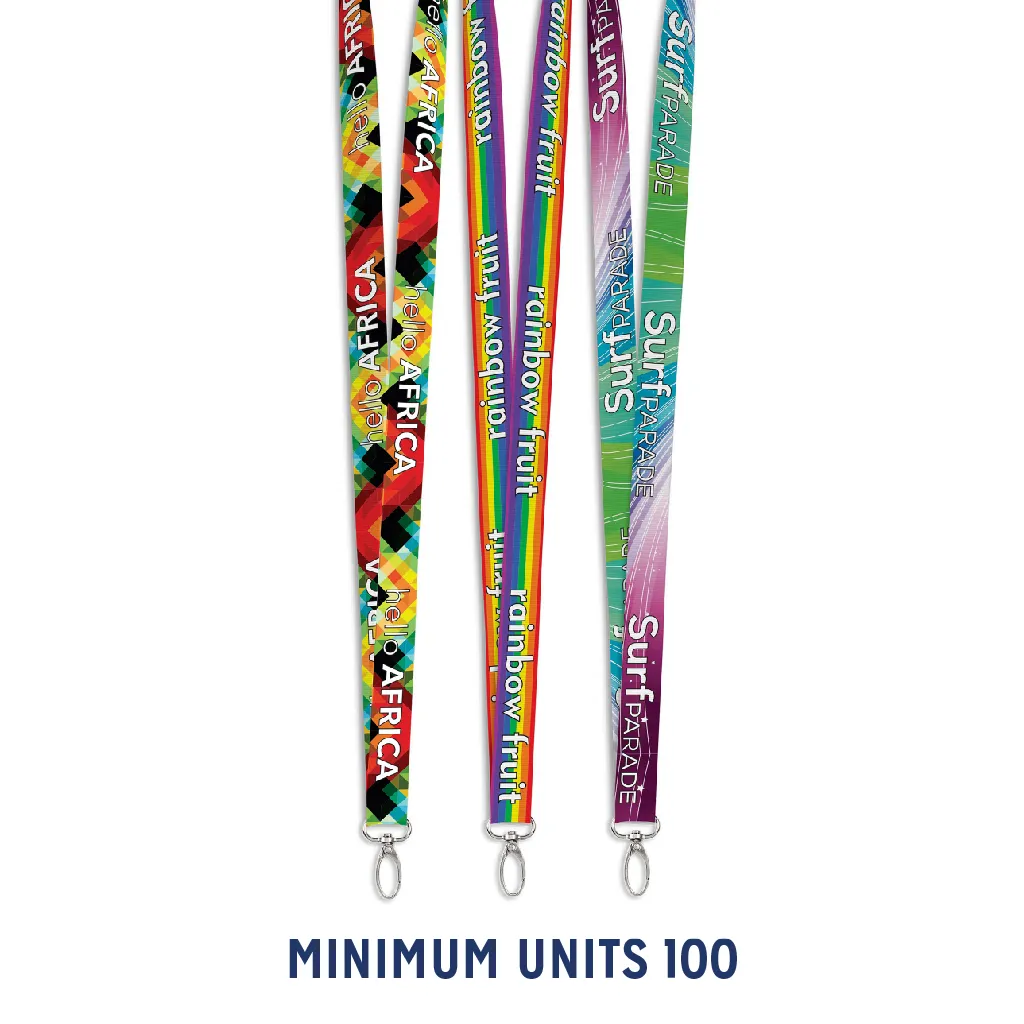 Lobster Clip Double Sided Subli Petersham Lanyard