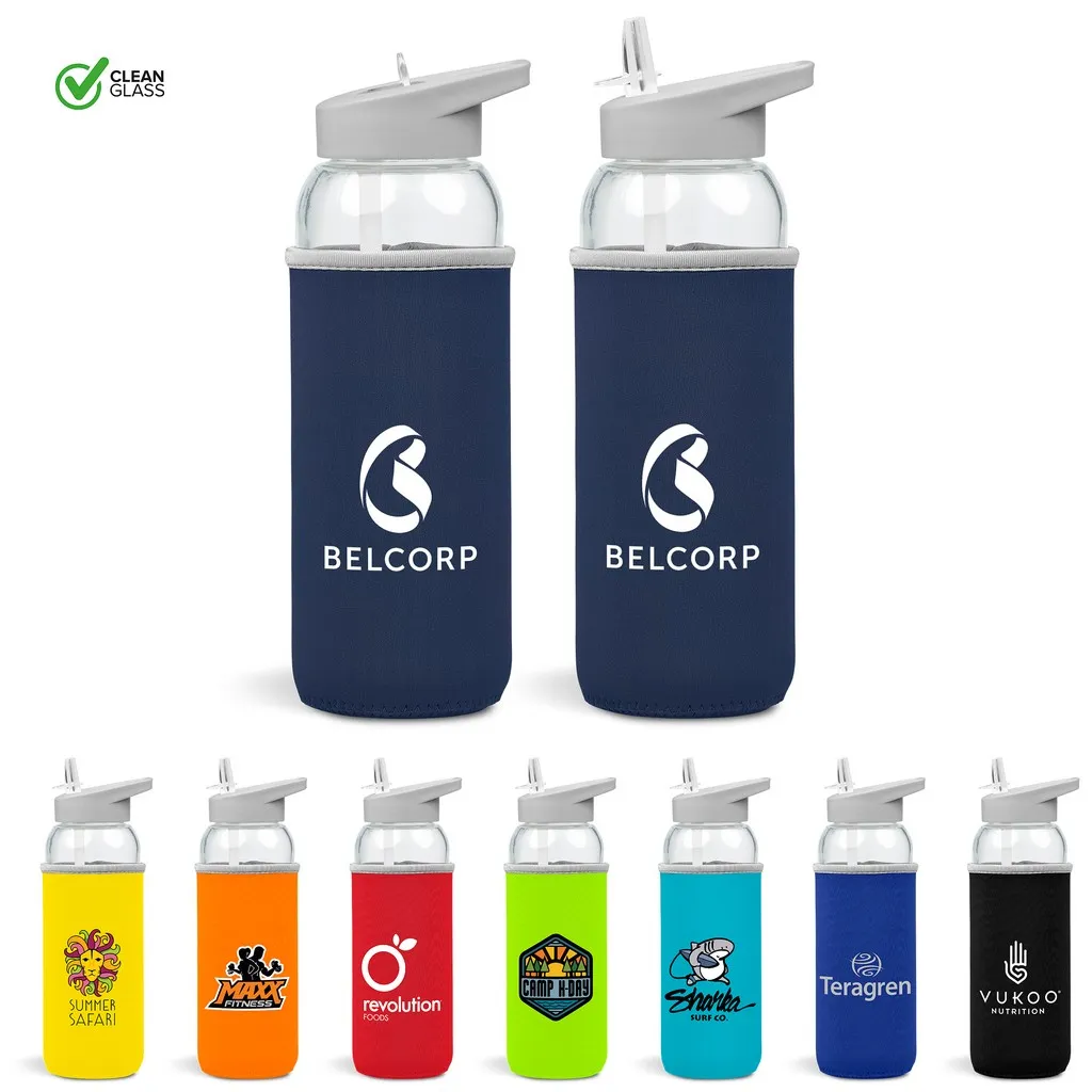 Kooshty Sipper Neo Glass Water Bottle 850ml
