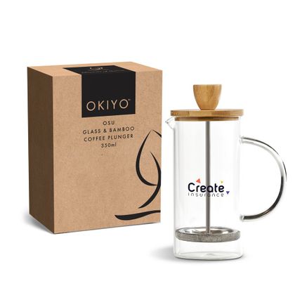 Okiyo Osu Glass And Bamboo Coffee Plunger