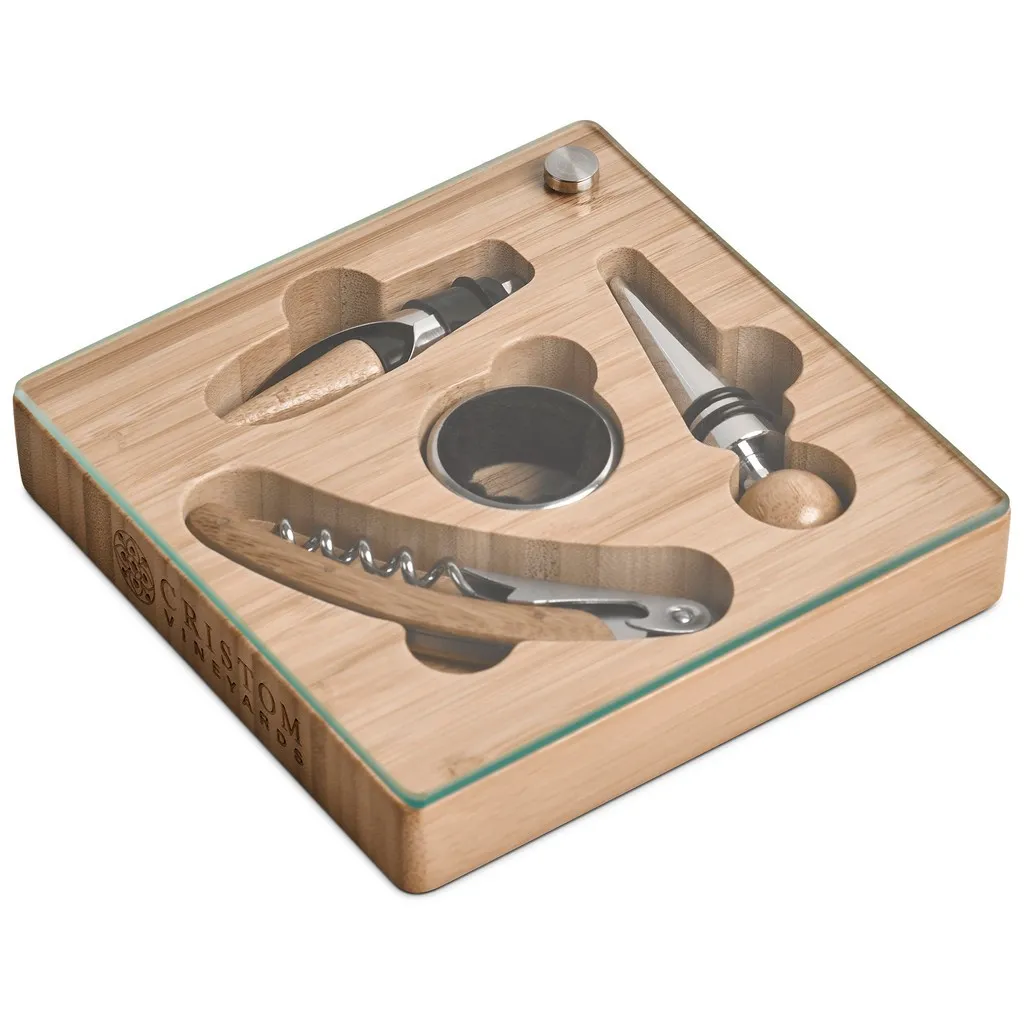Okiyo Budonoki Bamboo Wine Accessories Set