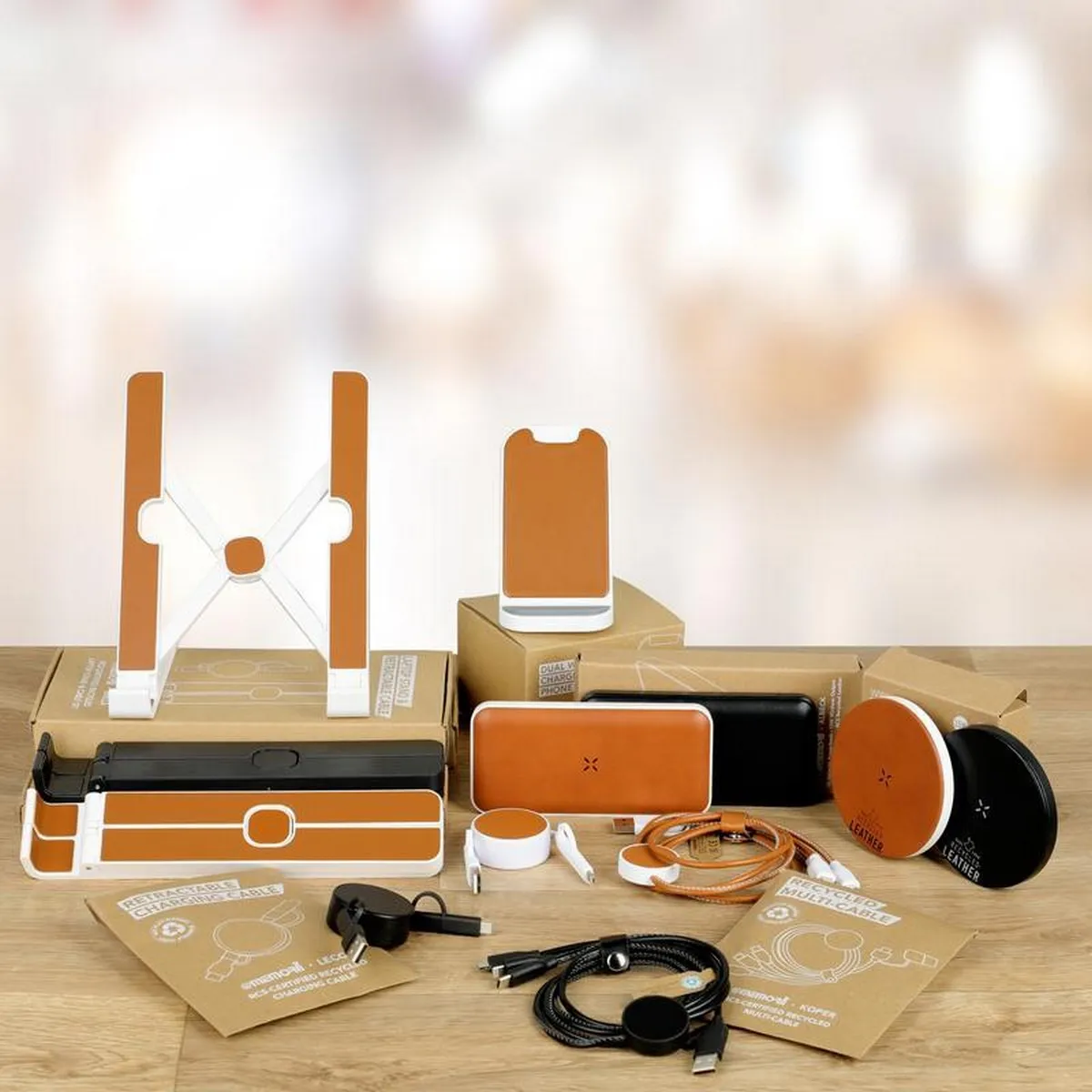 Lecco Recycled 6 In 1 Retractable Charging Cable