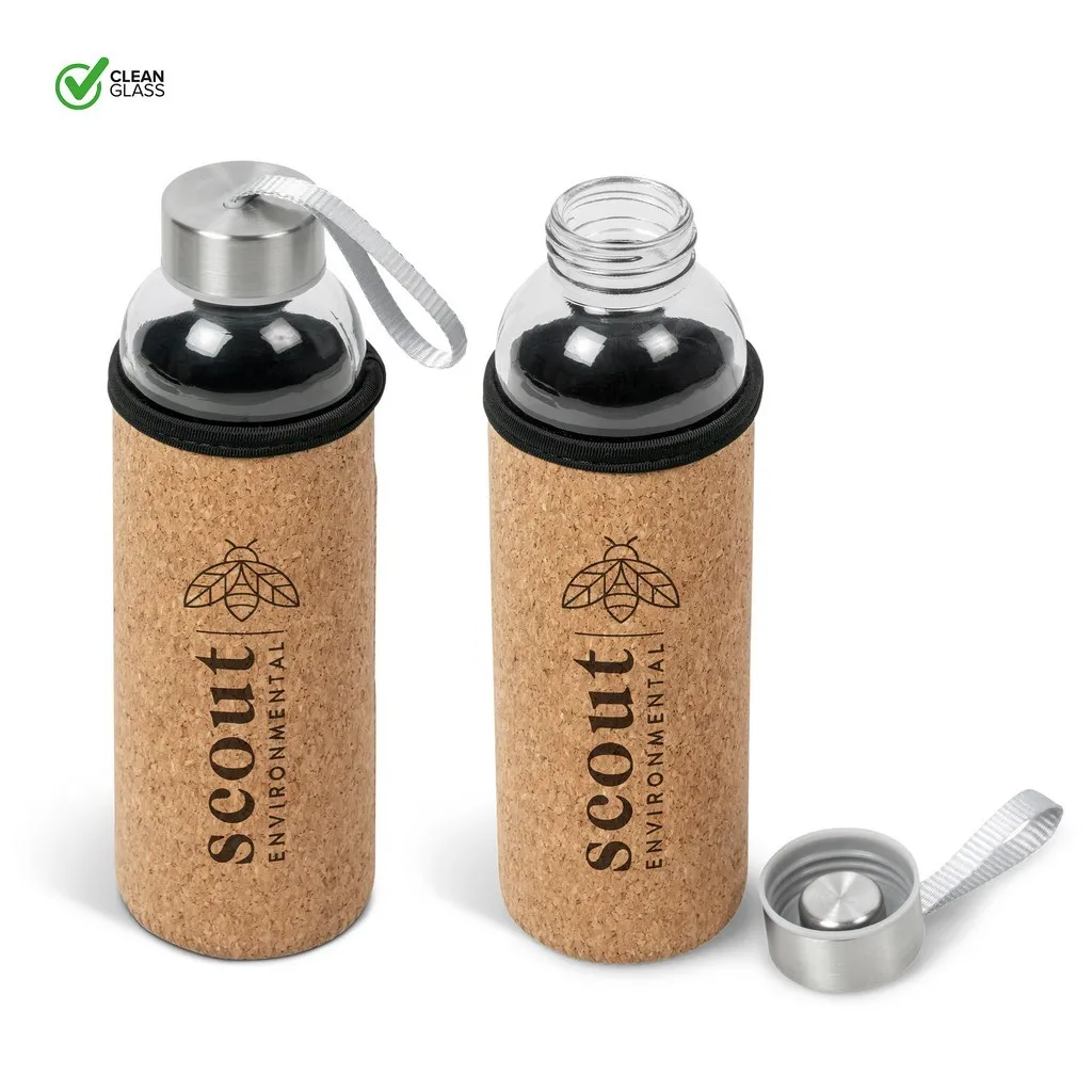 Kooshty Kork Glass Water Bottle 500ml
