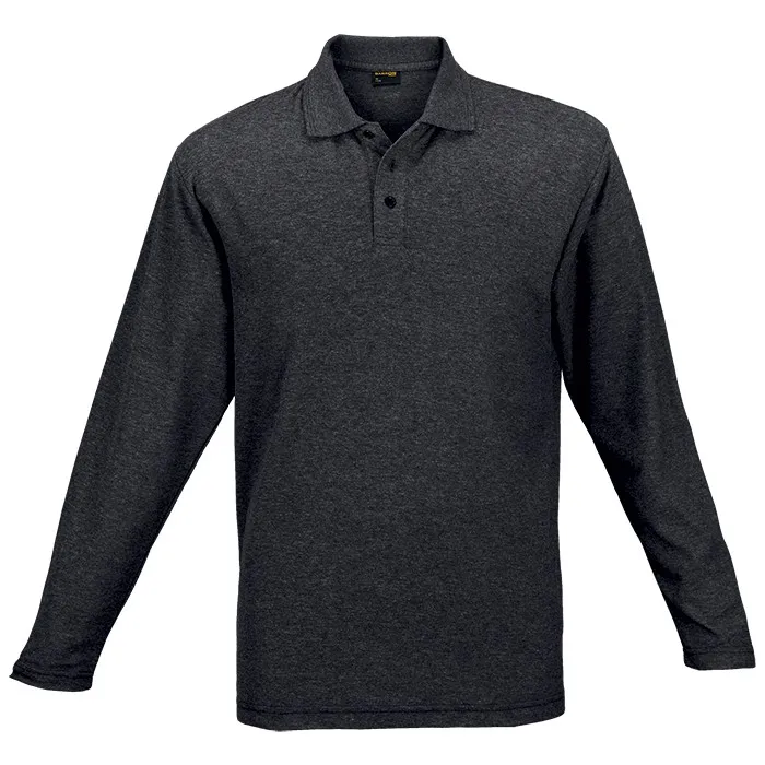 175G Pique Knit Long Sleeve Golfer Mens