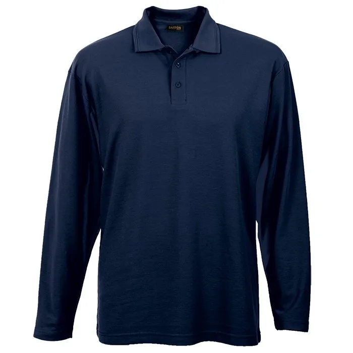 175G Pique Knit Long Sleeve Golfer Mens