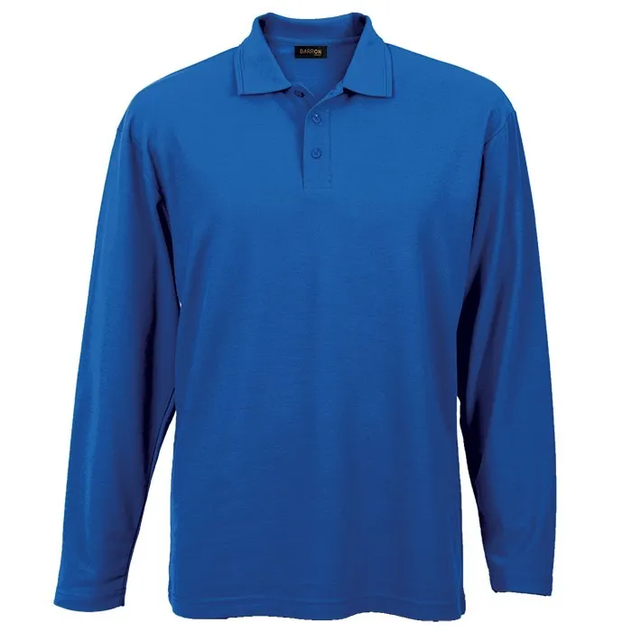 175G Pique Knit Long Sleeve Golfer Mens