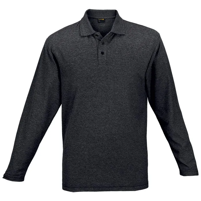175G Pique Knit Long Sleeve Golfer Mens