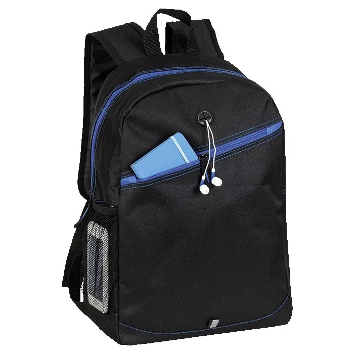 Backpack Contrast Colour Diagonal Zip