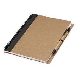 Colour Accented Spiral Notebook With Pen