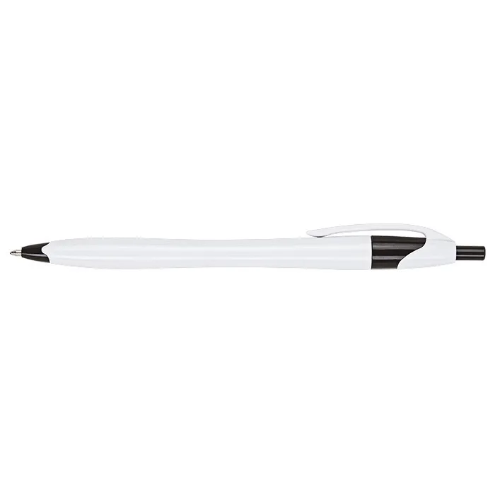 Slim White Barrel Ball Pen