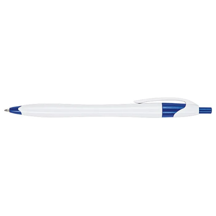 Slim White Barrel Ball Pen