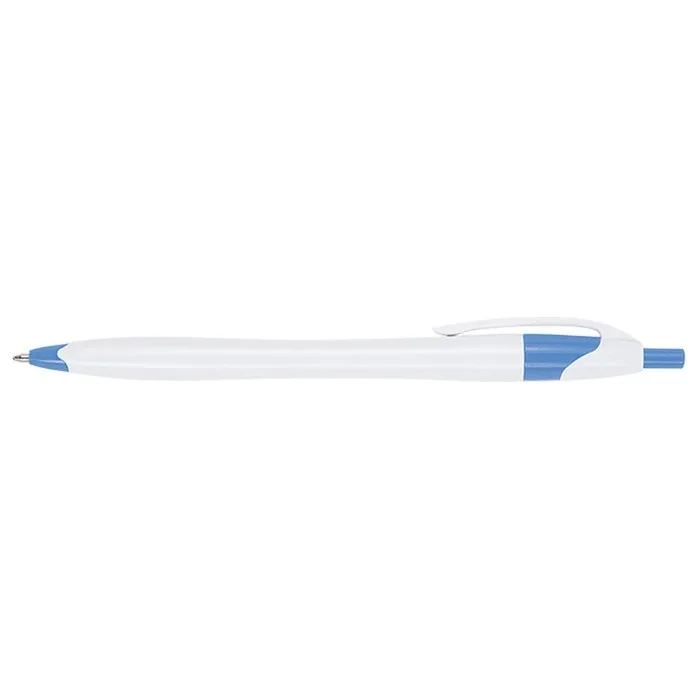 Slim White Barrel Ball Pen