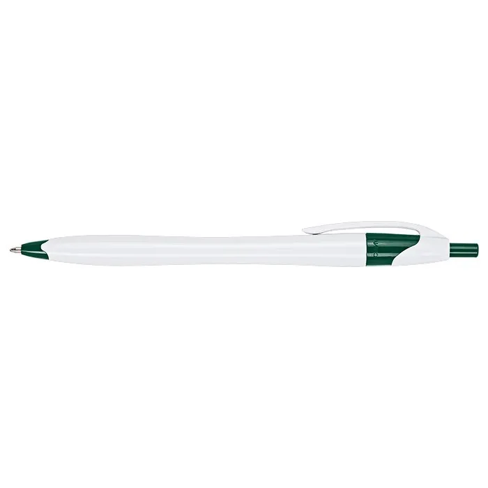 Slim White Barrel Ball Pen