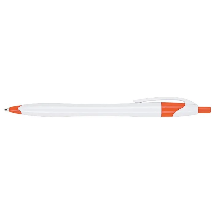 Slim White Barrel Ball Pen
