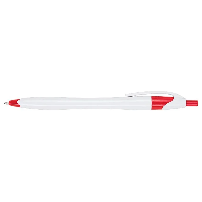 Slim White Barrel Ball Pen