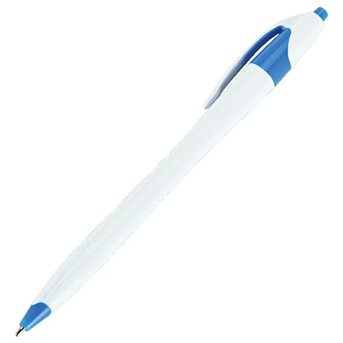 Slim White Barrel Ball Pen
