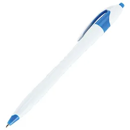 Slim White Barrel Ballpoint Pen