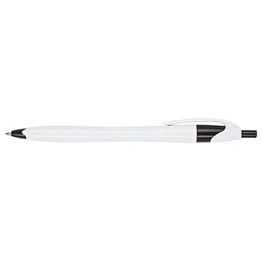 Slim White Barrel Ballpoint Pen