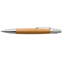 Bamboo Ballpoint Pen With Metal Clip