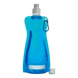420ml Foldable Water Bottle With Carabiner Clip